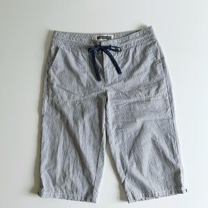 Dockers Collection Favorite Fit Navy Stripe Drawstring Shorts / Capris - Size 8